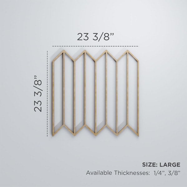 Large Conroe Decorative Fretwork Wood Wall Panels, Birch, 23 3/8W X 23 3/8H X 3/8T